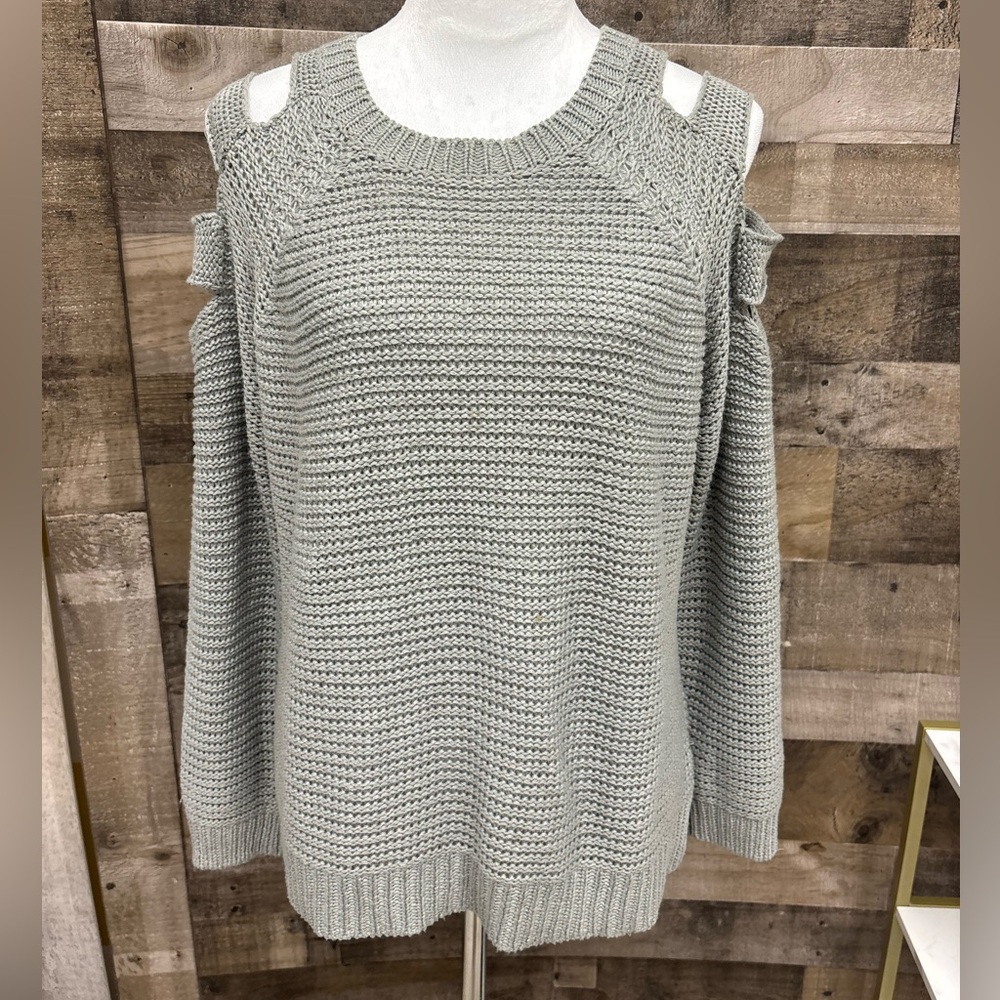 Alyas Gray Cold Shoulder Cuts Outs Medium